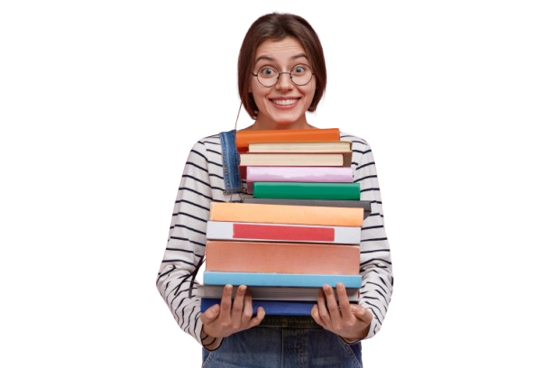 Student with books